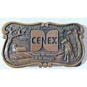 Vtg Cenex Farmers Union Exchange Where The Customer Is The Company Belt Buckle